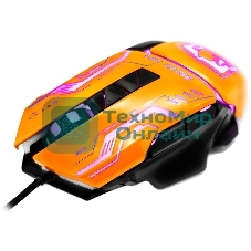 Мышь проводная Ritmix ROM-363 оранжевый, 3200 dpi, USB, кнопки - 7