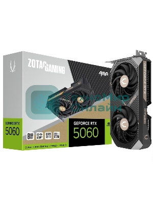 Видеокарта Zotac RTX 5060 AMP 8Gb GDDR7 128bit 3xDP HDMI 2FAN MEDIUM PACK