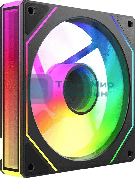 Вентилятор для корпуса Bloody CF-11 LCD ARGb 120х120x25 черный 4-pin 32дБ (упак.:1шт) (CF-11-ARGb120-BK) Ret