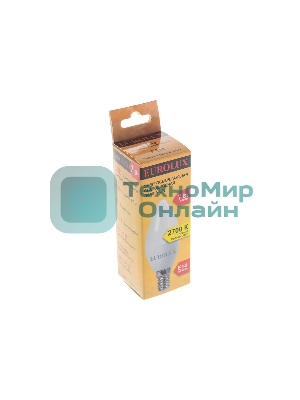 Лампа светодиодная EUROLUX LL-E-C37-7W-230-2,7K-E14