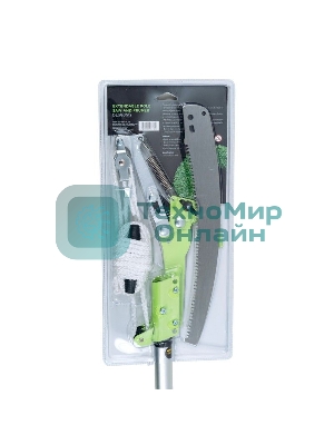 Выдвижная шестопильная пила и секатор Deli DL580512, 4 шкива, сталь SK5, длина лезвия 290 мм, телескопическая рукоятка