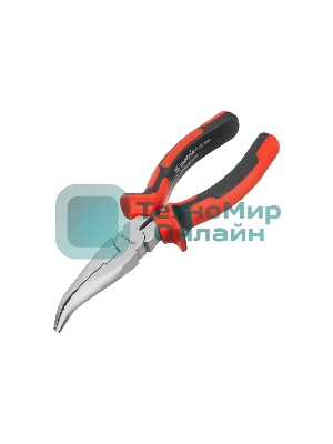 Длинногубцы Matrix 17422 NICKEL 180 мм, изогнутые никелированные, двухкомпонентные рукоятки