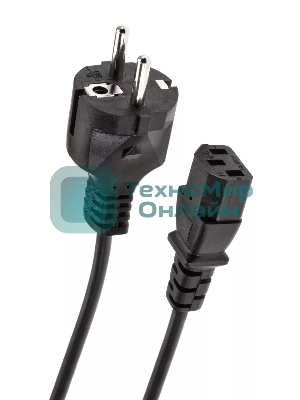 Кабель компьютер - розетка 3 м 220V (Европейский стандарт) VCOM/TELECOM