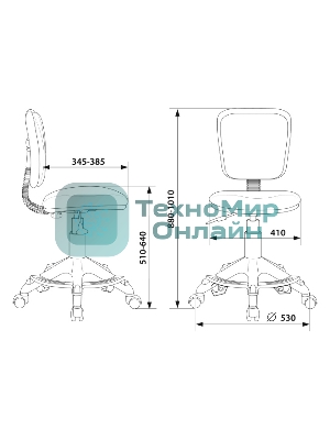 Кресло Бюрократ CH-W204/F оранжевый, ткань, 120 кг, подставка для ног