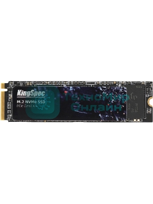 Накопитель SSD KingSpec NE-512, 512Gb, M.2 2280, PCIe 3.0 x4, NVMe, R/W 2400/1700