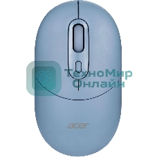 Мышь беспроводная Acer OMR301 синий, 1600 dpi, радиоканал, Bluetooth, USB, кнопки - 4