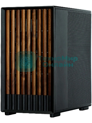 Компьютерный корпус Zalman P10 NAMU, MATX, черный, WINDOW, FRONT COVER WALNUT, 2x3.5