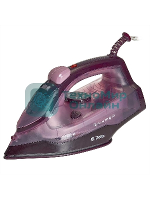 Утюг Delta DL-353 коричневый, 2400 Вт, 28 г/мин, 135 г/мин, 350 мл