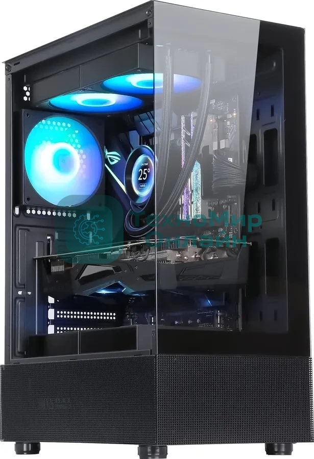 Компьютерный корпус AeroCool/Formula Crystal Z1 черный без БП ATX 2xUSB 2.0 1xUSB 3.0 audio bott PSU