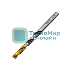 Сверло спиральное по металлу Denzel 6,5 x 93мм, Р6М5, Golden Tip, многогранная заточка