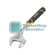 Ключ разводной Denzel 15743, 250 мм (раскрытие до 38 мм), CrV, с быстрым сбросом, кованый, TPR рукоятка