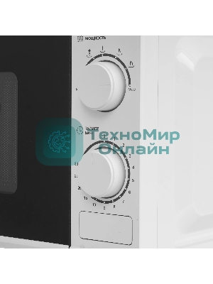Микроволновая печь Hyundai HYM-M2097 белый, 20 л, 700 Вт, переключатели - поворотный механизм
