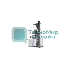 Соковыжималка BQ J2004 чёрный/серебристый, шнековая вертикальная, 200 Вт, 900 мл, электронное, реверс