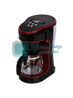 Кофеварка капельная SUPRA CMS-0655 черный/красный, исп. кофе - молотый, 720 мл, 750 Вт.