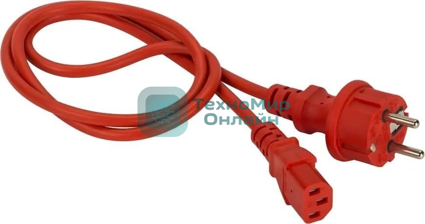 Шнур питания Lanmaster LAN-PP13/SH-0.5-RD C13-Schuko проводник.:3x0.75мм2 0.5м 220В 10А (упак.:1шт) красный