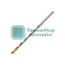Сверло спиральное по металлу Denzel 4 х 119 мм, Р6М5, Golden Tip, удлиненное
