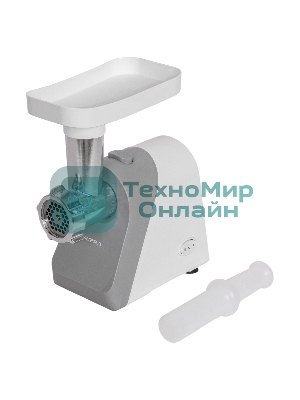 Мясорубка электрическая SUPRA MGS-2099 белый, 1600 Вт, 1.6 кг/мин, реверс, защита от перегрузки, насадки - 1