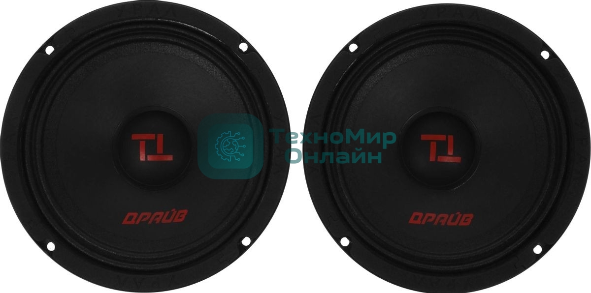 Колонки автомобильные Ural ТТ 165 ДРАЙВ (без решетки) 96дБ 4Ом 16.5 см (6 1/2 дюйм) (ком.: 2кол.) среднечастотные однополосные