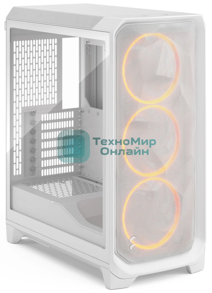 Корпус Fractal Design Meshify 3 White RGB TG Clear Tint, Midi-Tower, белый, 3 x 140 мм