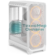 Корпус Fractal Design Meshify 3 White RGB TG Clear Tint, Midi-Tower, белый, 3 x 140 мм