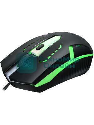 Мышь проводная Oklick 398G черный, 2400 dpi, USB, кнопки - 4