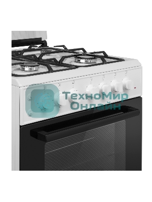 Плита комбинированная Maunfeld MGC60ECW04 белый, газовых конфорок 4 шт, духовка электрическая 65 л, 60 см x 88 см x 65 см