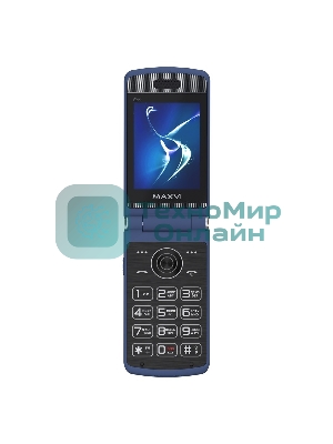 Мобильный телефон Maxvi E11 синий/серебристый