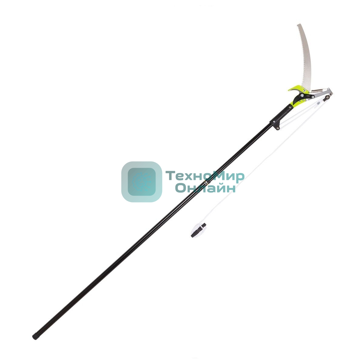 Выдвижная шестопильная пила и секатор Deli DL580511, 2 шкива, сталь SK5, длина лезвия 290 мм, телескопическая рукоятка