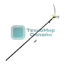 Выдвижная шестопильная пила и секатор Deli DL580511, 2 шкива, сталь SK5, длина лезвия 290 мм, телескопическая рукоятка