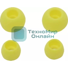 Проводные наушники Smartbuy Curve желтый/серый, внутриканальные, Jack 3.5 мм, покрытие soft-touch, сменные амбушюры