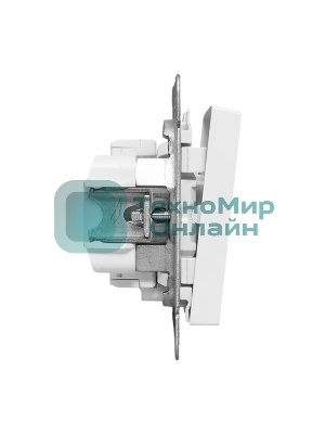 Механизм выключателя EKF UP1-SWW-14 одноклавишный, с подсветкой, белый Эпика