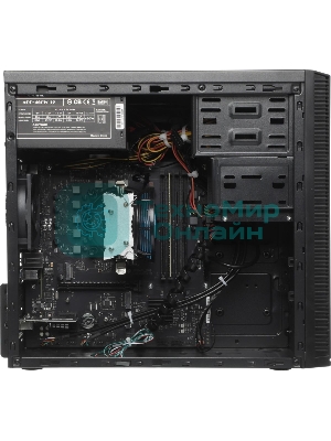 Компьютер Amur Нарвал B7I21 MT i3 12100 (3.3) 16Gb SSD 512Gb UHDG 730 FreeDOS 2.5xGbitEth 400W мышь клавиатура черный (RUS) (2147008)