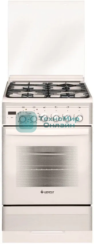 Плита комбинированная Gefest ПГЭ 5302-04 0267 бежевый, конфорок 4 газовых, духовка 55 л, 50 см x 85 см x 58.5 см