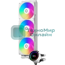 Система жидкостного охлаждения PcCooler DA360 WH ARGB Soc-AM5/AM4/1200/1700/1851 белый 4-pin Al 300W Ret (DA360-WHAWXX-GL)