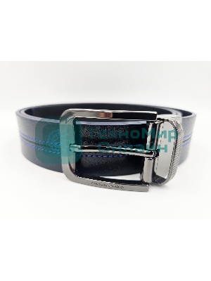 Ремень мужской Piquadro Blue Square CU6742B2/BLUN 125х3.5 см синий/черный натур.кожа