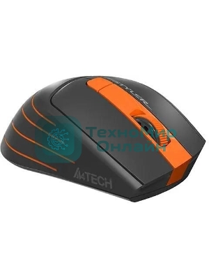 Мышь беспроводная A4Tech Fstyler FG30S серый/оранжевый, 2000 dpi, радиоканал, USB, кнопки - 6