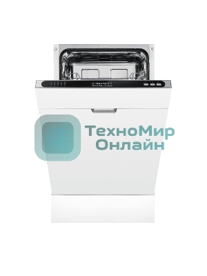 Встраиваемая посудомоечная машина Maunfeld MLP4529A01 Light Beam, черный, 44.8 см, 9 компл., 49 дБ, класс A++