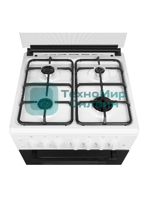Плита комбинированная Maunfeld MGC60ECW04 белый, газовых конфорок 4 шт, духовка электрическая 65 л, 60 см x 88 см x 65 см