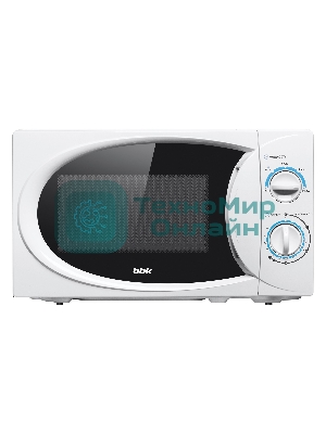 Микроволновая печь BBK 20MWS-710M/W белый, 20 л, 700 Вт, переключатели - поворотный механизм