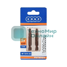 Бита EDGE by PATRIOT T30, сталь S2, длина 50 мм, 2шт в блистере