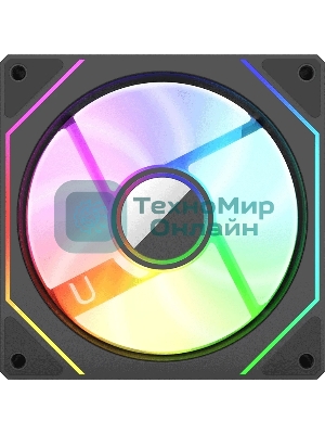 Вентилятор для корпуса Bloody CF-11 LCD ARGb 120х120x25 черный 4-pin 32дБ (упак.:1шт) (CF-11-ARGb120-BK) Ret