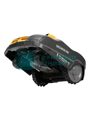 Робот-газонокосилка Denzel Grass Master 1000, ультразвуковой датчик, 3 Ач, LCD дисплей, Wi-Fi