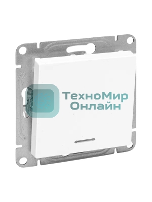 Механизм выключателя EKF UP1-SWW-14 одноклавишный, с подсветкой, белый Эпика