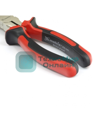 Длинногубцы Matrix 17424 NICKEL 200 мм, изогнутые никелированные, двухкомпонентные рукоятки