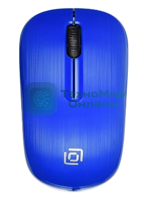 Мышь беспроводная Oklick 525MW голубой, 1000 dpi, радиоканал, USB, кнопки - 3