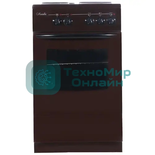 Плита электрическая Лысьва ЭП 301 М2С коричневый, конфорок 3 электрических, духовка 57 л, 50 см x 84 см x 60 см (без крышки)