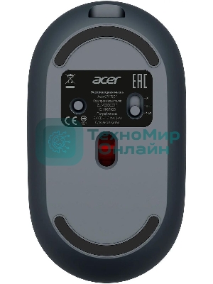 Мышь беспроводная Acer OMR301 черный, 1600 dpi, радиоканал, Bluetooth, USB, кнопки - 4