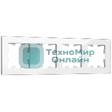 Рамка 4-местная IEK BRITE РУ-4-2-БрБ (BR-M42-G-K01) стекло белый