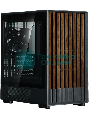 Компьютерный корпус Zalman P10 NAMU, MATX, черный, WINDOW, FRONT COVER WALNUT, 2x3.5