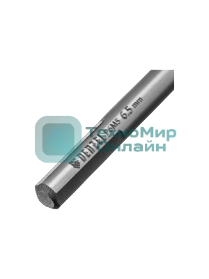 Сверло спиральное по металлу Denzel 6,5 x 93мм, Р6М5, Golden Tip, многогранная заточка